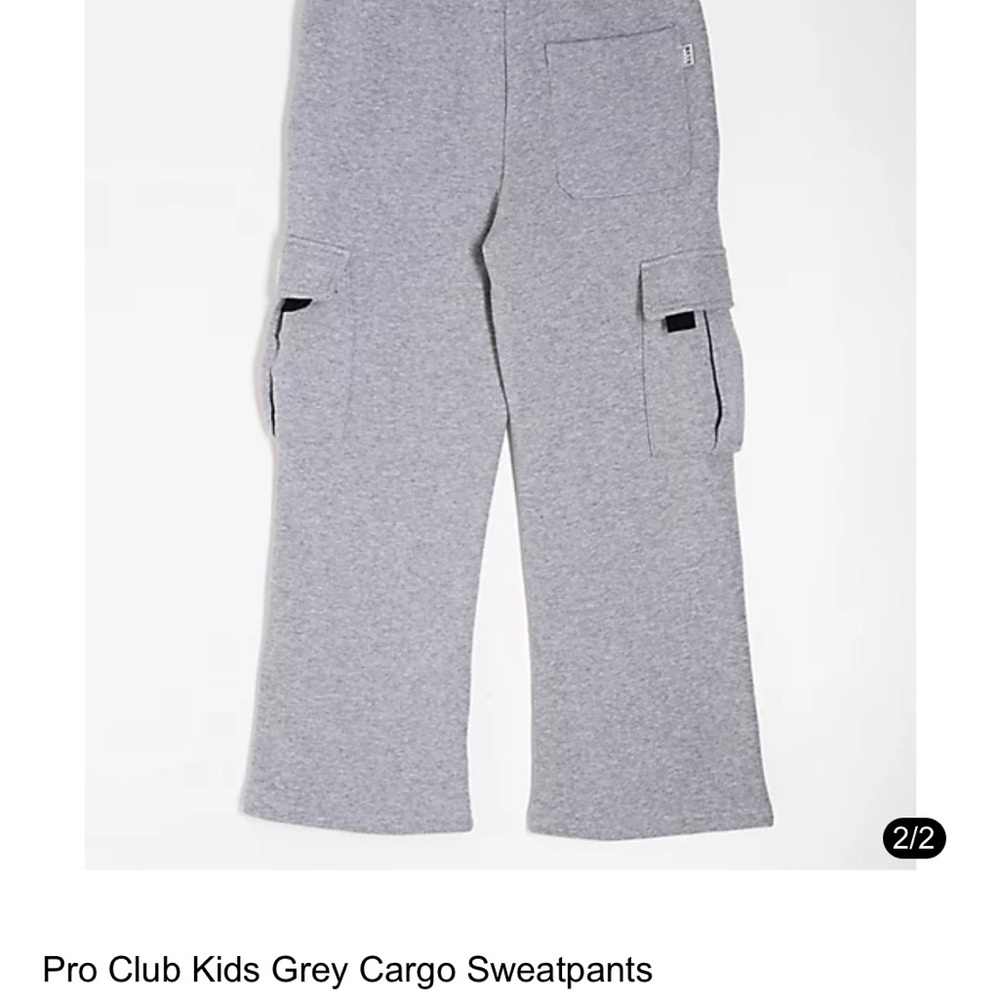 Pro Club Kids' Heather Gray Cargo Joggers
